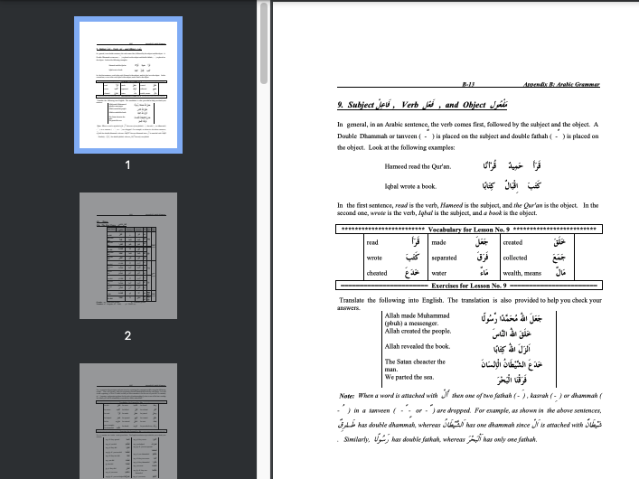 Arabic Grammar 0 (0)